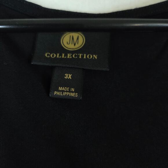 JM Collection Sequin Cold Shoulder Womens Top 3XL 0666 - Picture 4 of 9